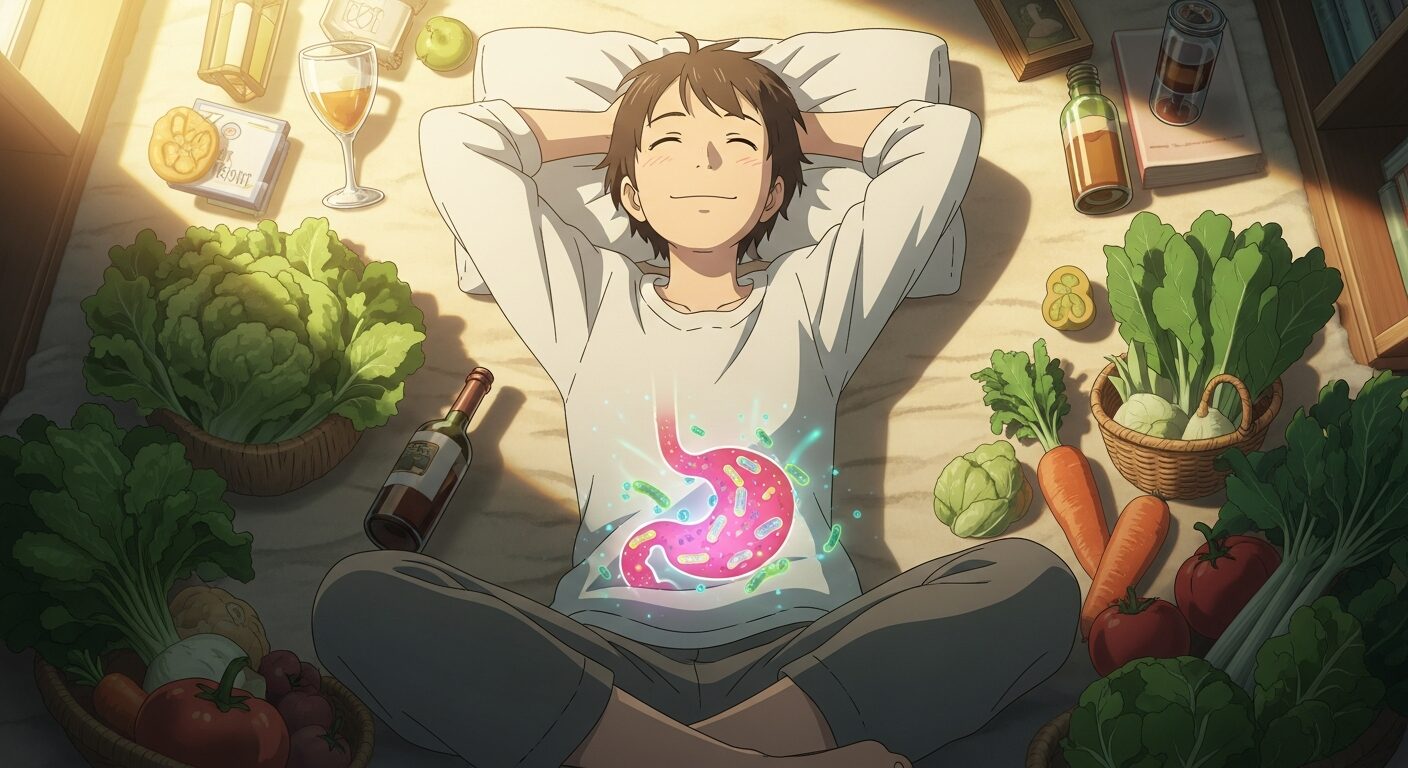 禁酒と腸内環境の深い関係。セロトニン（幸福ホルモン）の作られ方